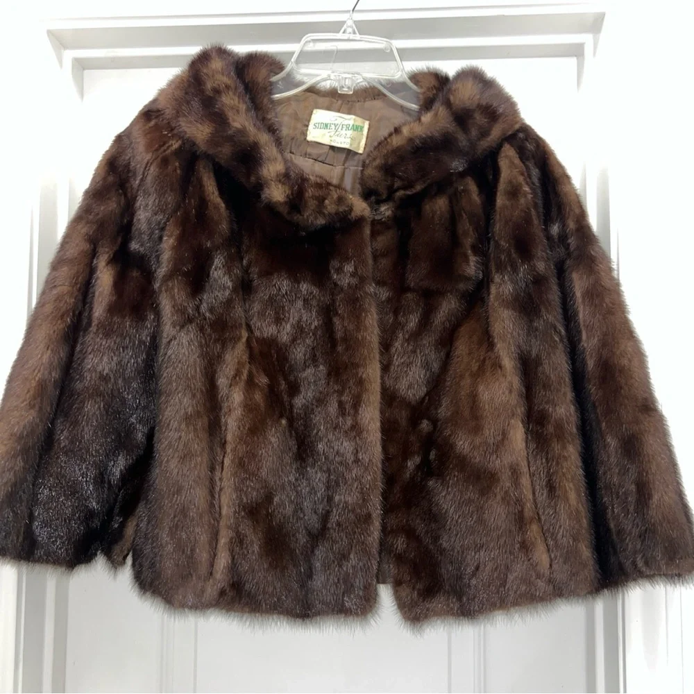 Sidney Frank Furs Vintage Mink Jacket – Rich Brown Luxury Fur, Size S - Picture 2 of 11